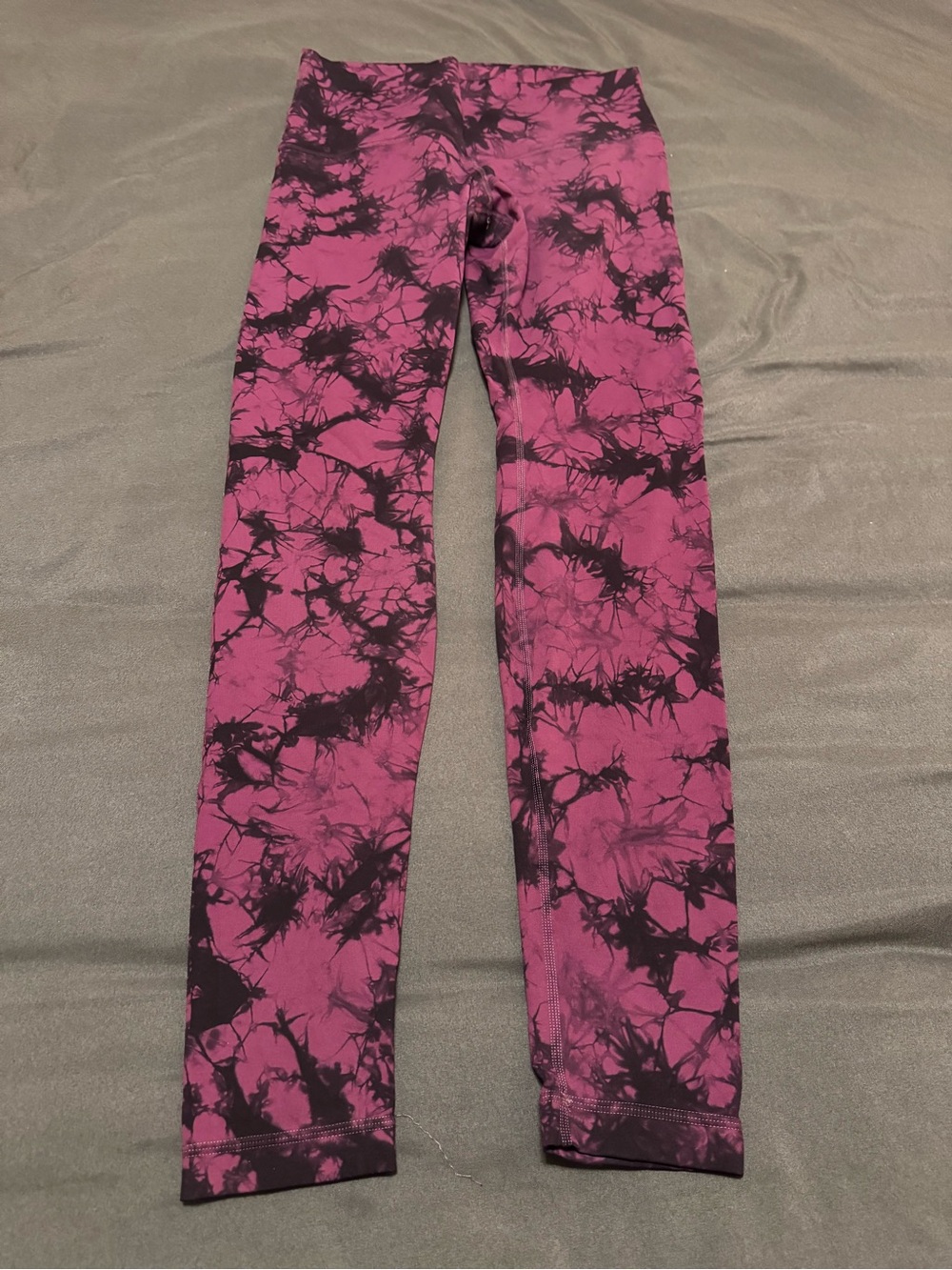 Purple and Black Lululemon Tie-Dye Leggings